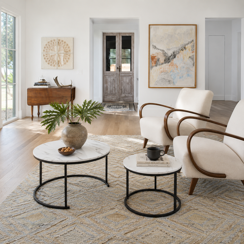 Armoire Coffee Table Set | White