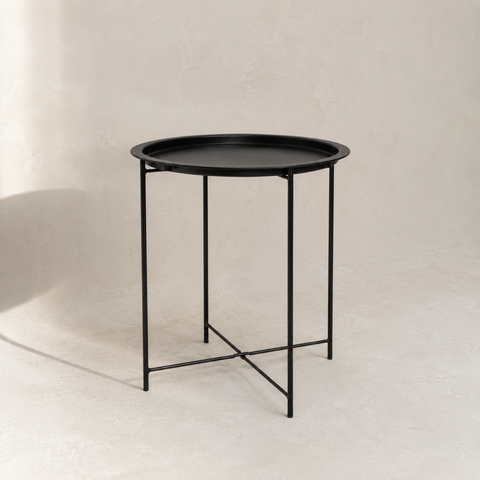 Armoire Oval Folding Coffee Table | Black