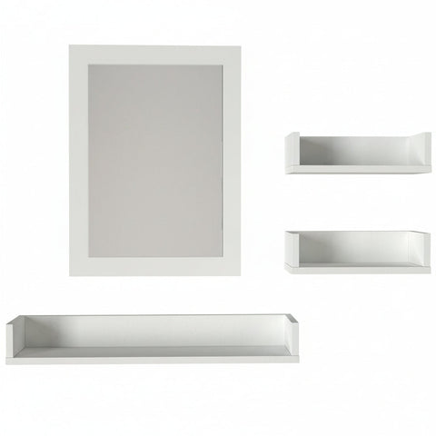 Armoire Simon Bathroom Upper with Mirror With Shelves | White