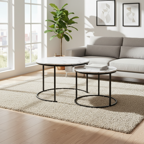 Armoire Coffee Table Set | White