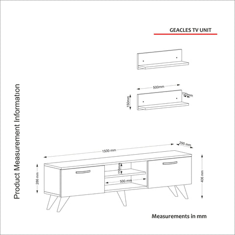 Armoire Geacles Marble Look TV Unit