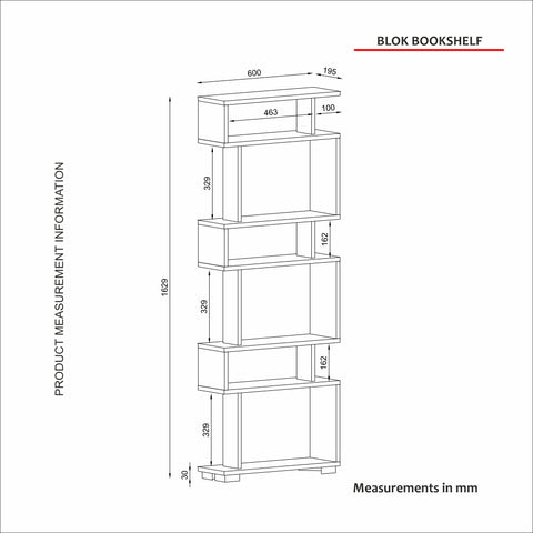 Armoire Blok Bookcase White